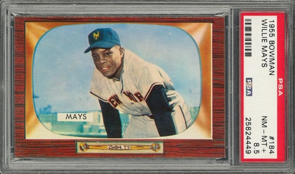 1955 Bowman #184 Willie Mays – PSA NM-MT+ 8.5